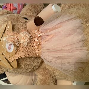 Pink Crochet tutu Dress for Kids